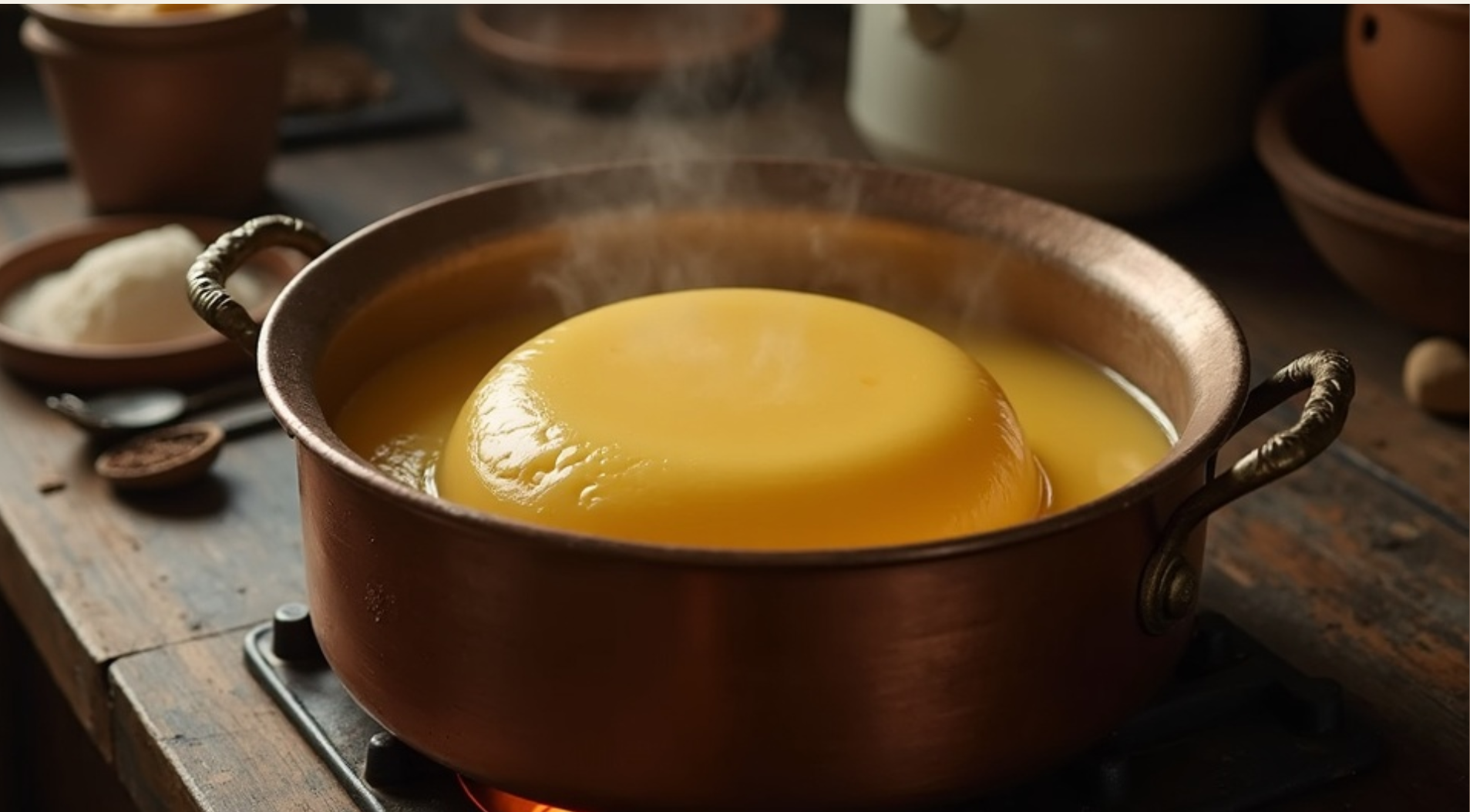 Pot Of Tallow on Stove
